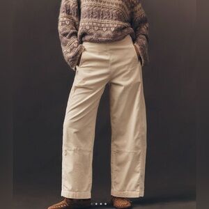 Anthropologie - Rose Relaxed Pull-On Barrel Pants by Pilcro